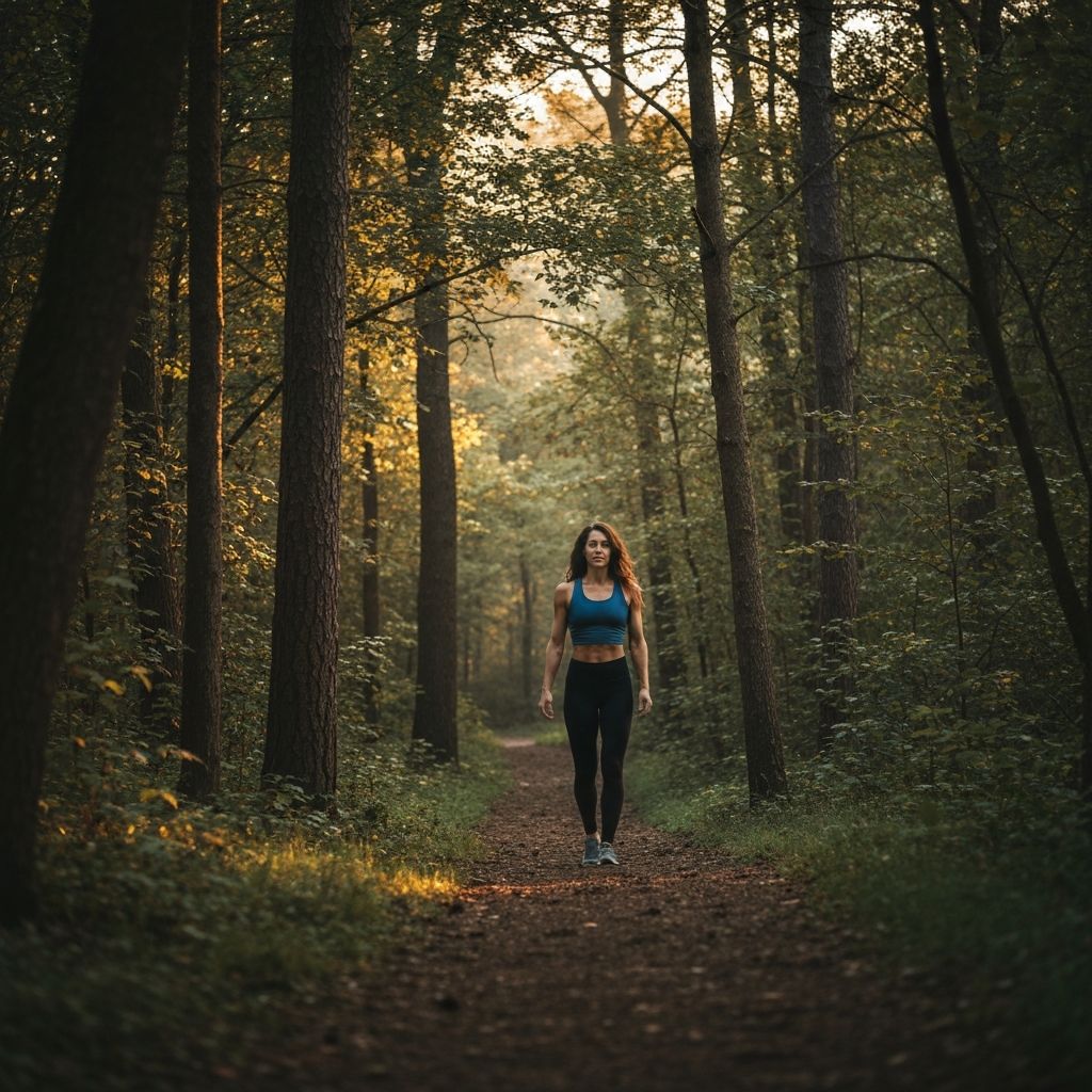 Person practicing yoga in nature